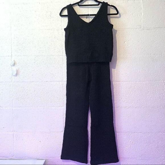 Plush Revolve NWT Cozy Tank and Pant Set in Black - Picture 6 of 7
